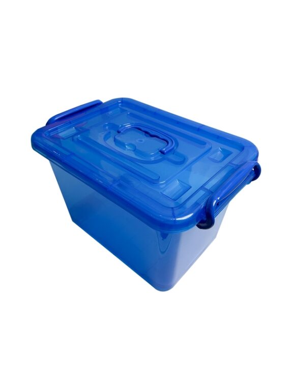 ROLLS BOX 15L TRANSPARENT BLEU