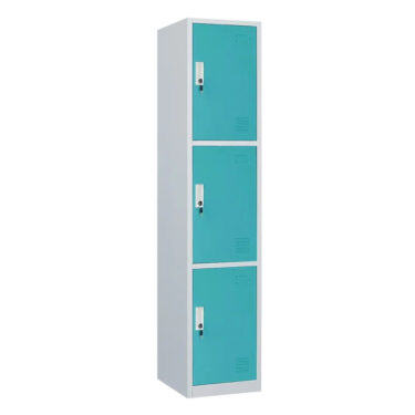 VESTIAIRE 3 PORTES BLEU
