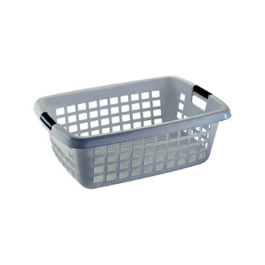 PANIÈRE À LINGE RECTANG ARGENT