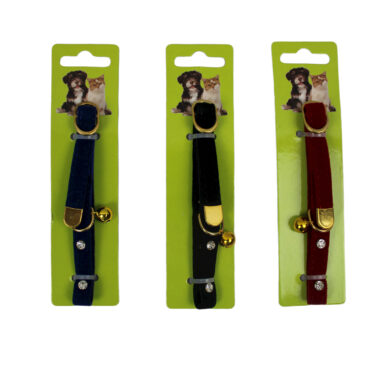 COLLIER VELOURS STRASS ET GREL