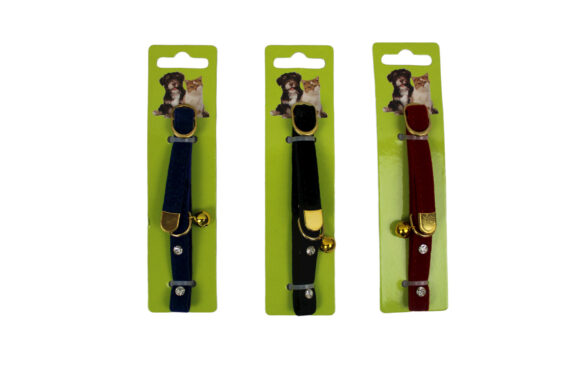 COLLIER VELOURS STRASS ET GREL