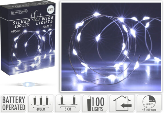 FIL ARGENT 100LED, MINUTERIE B