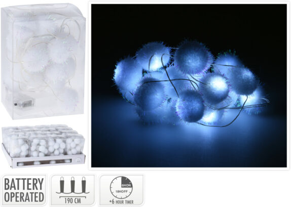 GUIRLANDE 20LED 190CM BLANC
