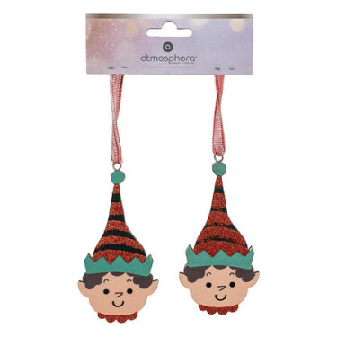 SDN BOIS TETE LUTIN X2 8CM