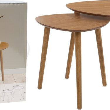 SET 2 TABLES D'APPOINT 40/45CM