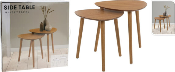 SET 2 TABLES D'APPOINT 40/45CM