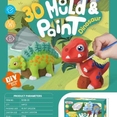 MOULE DINO À PEINDRE 3D