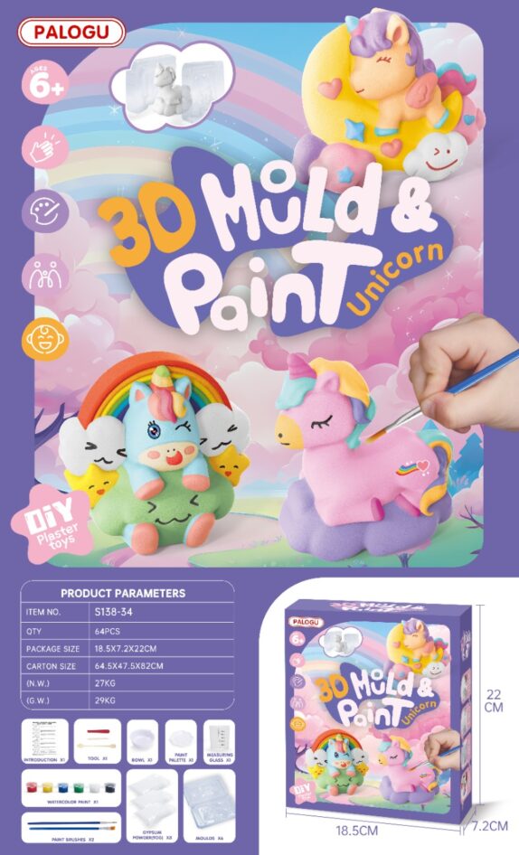 MOULE LICORNE À PEINDRE 3D