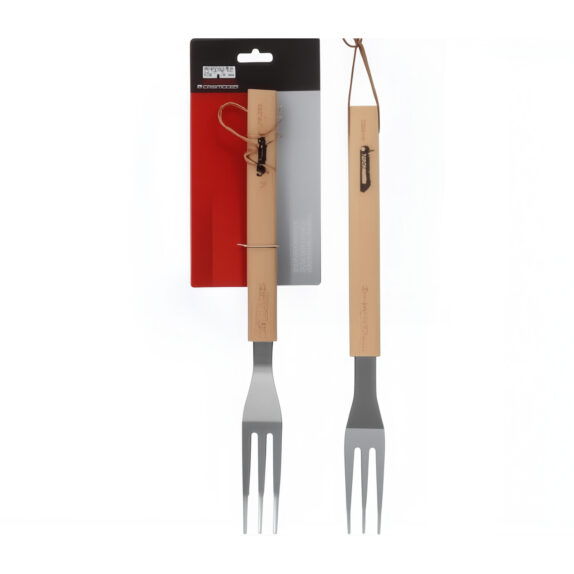 FOURCHETTE BBQ INOX/BOIS 38CM