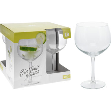 VERRE GIN TONIC, SET DE 4PCS,