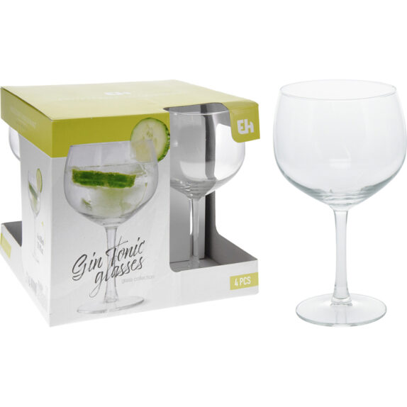VERRE GIN TONIC, SET DE 4PCS,