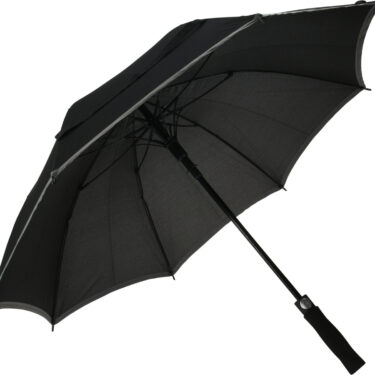 NOIR PARAPLUIE AVEC REBORD GRI