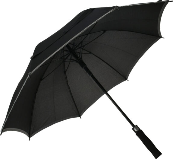 NOIR PARAPLUIE AVEC REBORD GRI