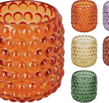 BOUGEOIR EN VERRE 5ASS COLOR