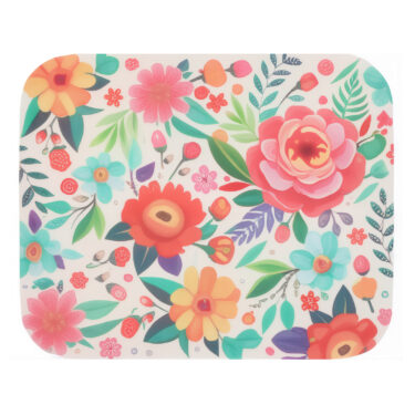 PLATEAU MÉLAMINE 37X29CM FLEUR