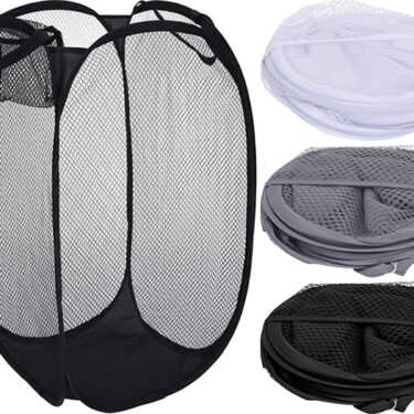 SAC À LINGE 3 ASS CLR (NOIR/BL