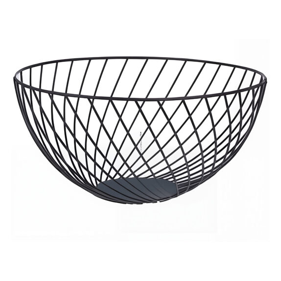CORBEILLE A FRUITS METAL NOIR