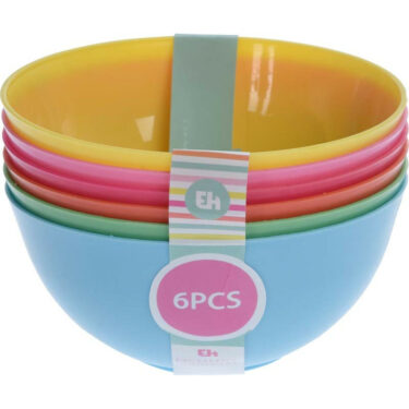 LOT DE 6 BOLS, PP, DIA 13CM X