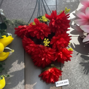 BOUQUET FLEURS ROUGES