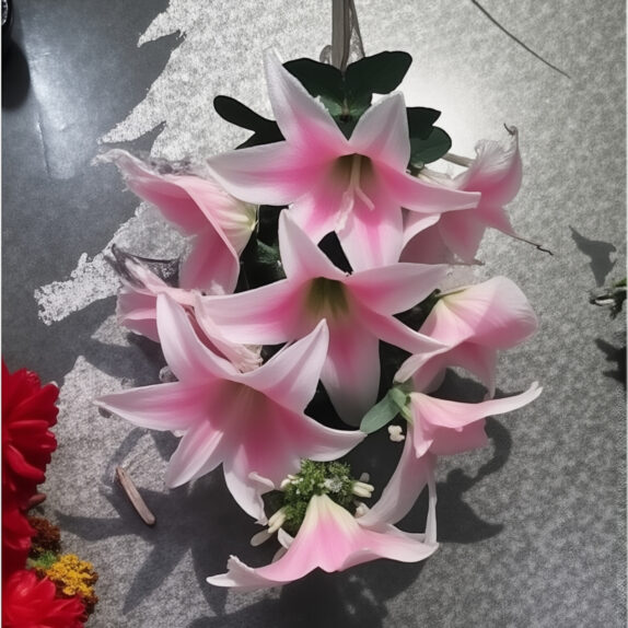 BOUQUET LYS ROSES