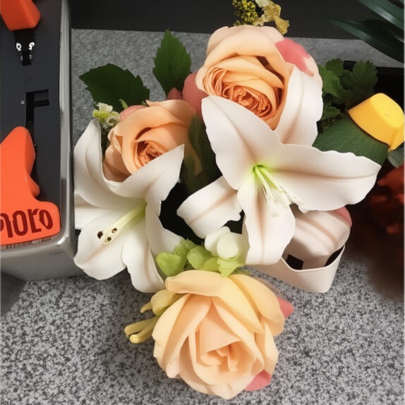 BOUQUET ROSES LYS ROSES