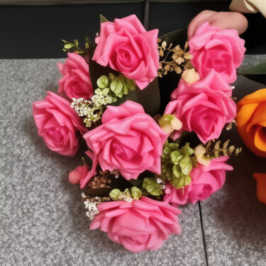 BOUQUET FLEURS ROSES