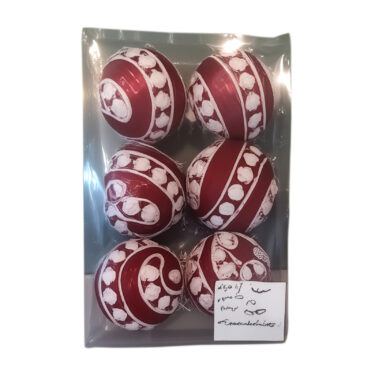 BOULES DE NOEL ROUGE ET BLANCH
