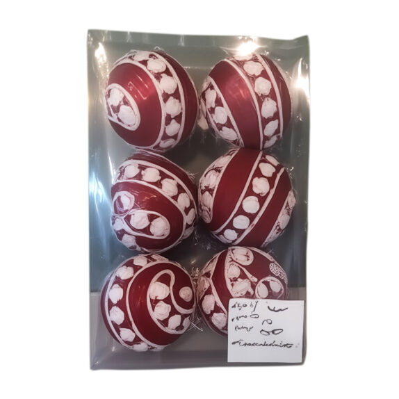 BOULES DE NOEL ROUGE ET BLANCH
