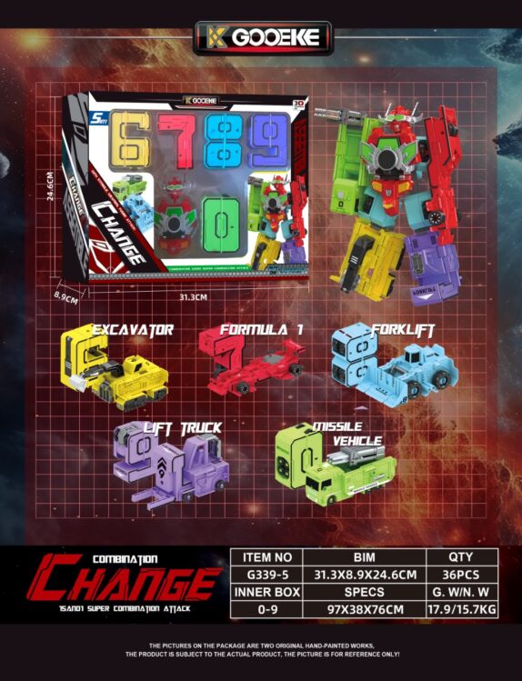ROBOT TRANSFORMABLE CHIFFRES 1