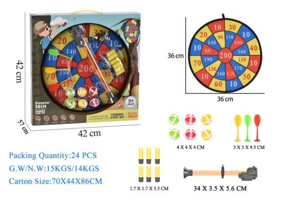 CIBLE 36CM AVEC ACCESSOIRES