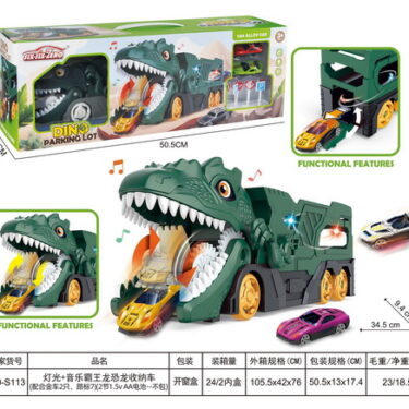 CAMION DINO AVEC 2 VOITURES