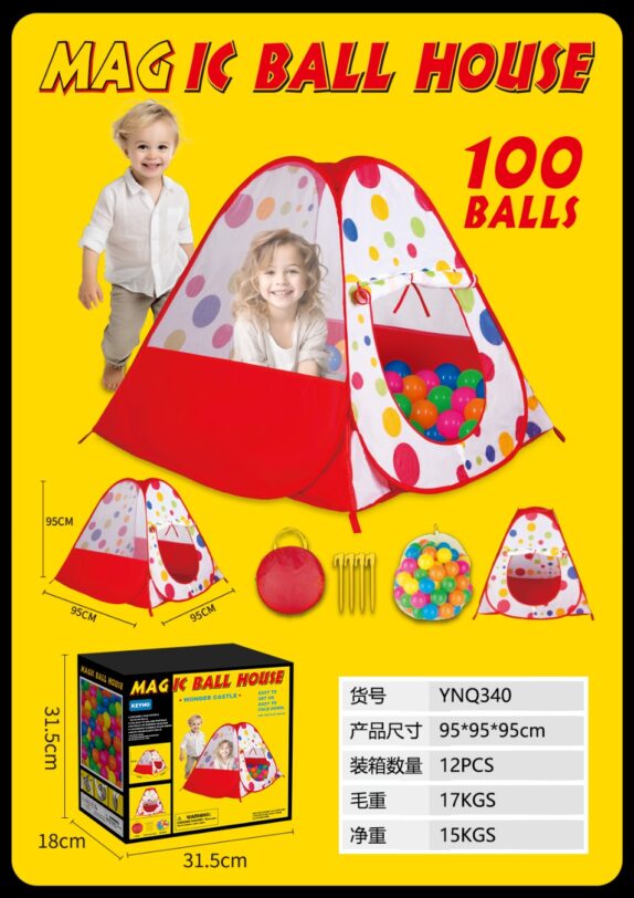 TENTE DE JEU 100 BALLES SOUPLE