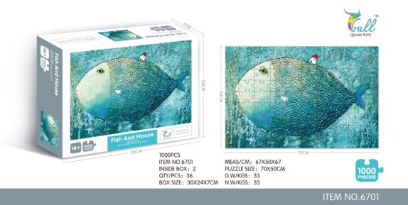1000PCS PUZZLE POISSONS