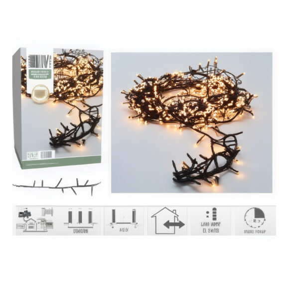 GUIRLANDE GRAPPE 800LED BL-CH