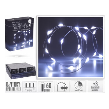 FIL ARGENT 160LED IP44 BLANC