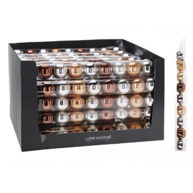SET BOULES NOËL 9X60MM AMBRE