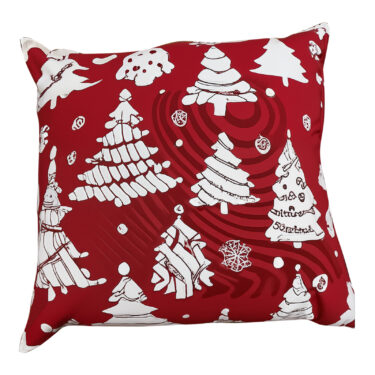 COUSSIN ROUGE + SAPINS