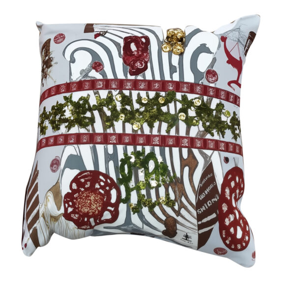 COUSSIN NATUREL + ROUGE/VERT