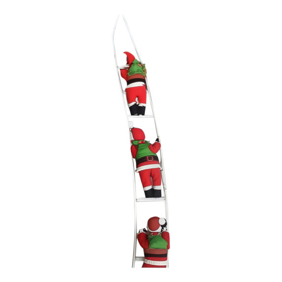 PÈRE NOEL SUR ECHELLE 3 PCS