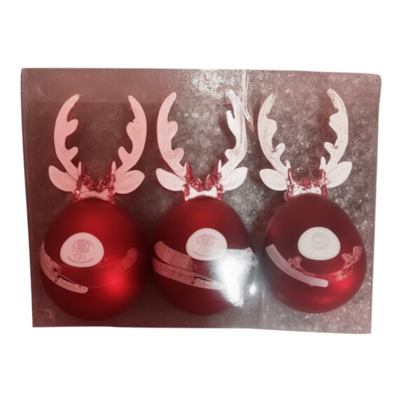 3 BOULES ROUGE RENNE