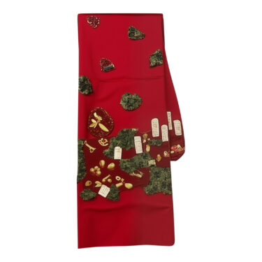 NAPPE NOEL RECTANGLE BOUGIES 1