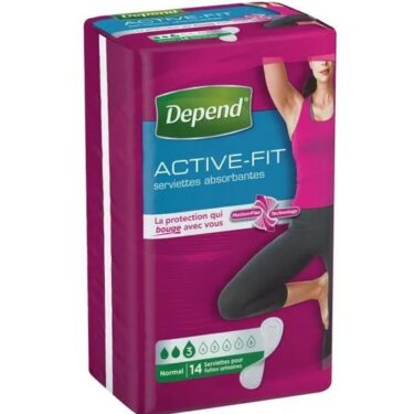 DEPEND SERVIETTE HYG X14 ACTIV