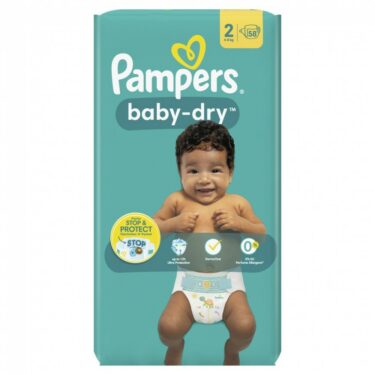 PAMPERS 2 BABYDRY 4-8KG 58PCS