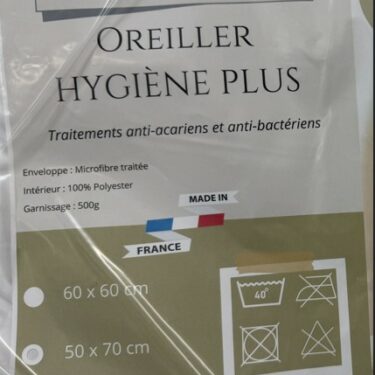 OREILLER ANTI ACAR 50*70