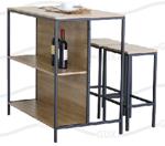 BAR ETAGERE ET 2 TABOURETS
