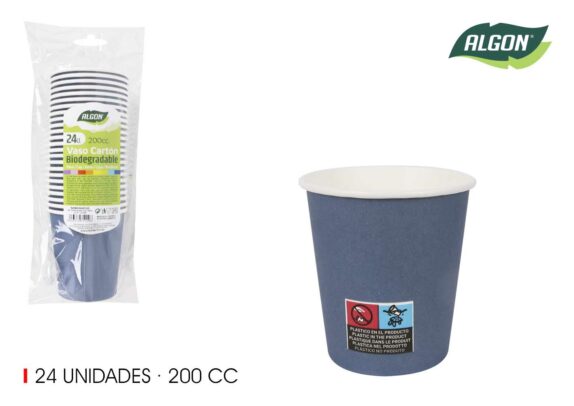 SET24 GOBELET CARTONS 200CC BL