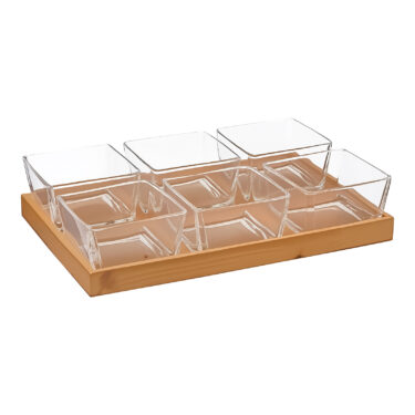 SET APERITIF BAMBOU VERRE 7P
