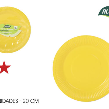 SET10 CARTON PLAQUE  JAUNE 20C