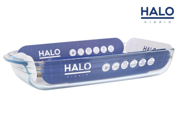 PLAT VERRE RECT. 35X22CM HALO