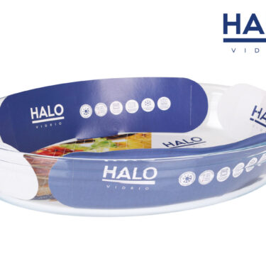 PLAT VERRE OVAL 35X24CM HALO